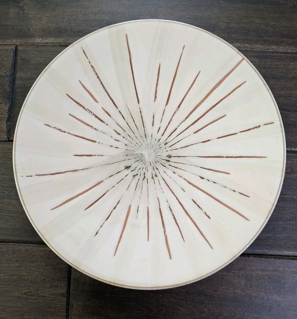 Pier 1 Sanctuary Starburst Stoneware 11-1/4" Dinner Plate New